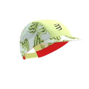 COMPRESSPORT Czapka biegowa PRO RACING CAP green camo/fluo red - Czapki i chusty sportowe męskie - miniaturka - grafika 1