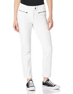 Legginsy - Tommy Hilfiger Damskie legginsy Gabar Zip Slim Ankle, biały, 32 Regularny - miniaturka - grafika 1