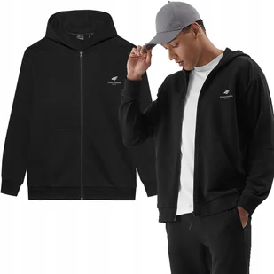 Bluza Męska 4F Dresowa Sportowa Rozpinana z Kapturem Bawełna M1011-20S-XL - Bluzy męskie - miniaturka - grafika 1