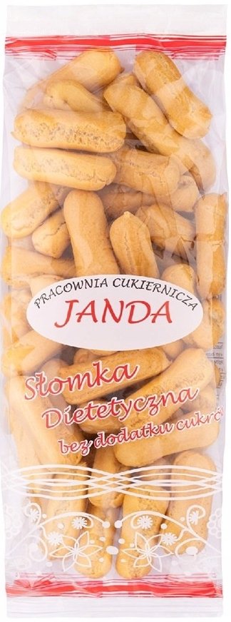 Janda Słomka Ptysiowa Bez Dodatku Cukru Dietetyczna 170g 10szt