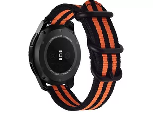 Alogy Pasek nylon strap do HUAWEI Watch GT 2 Pro 22 mm Pomarańczowo-czarny 9393X6/1 - Akcesoria do smartwatchy - miniaturka - grafika 1