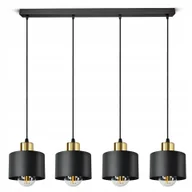 Lampy sufitowe - Lampa Sufitowa Żyrandol Plafon Classic Spot BZ4 Led E27 Black Gold - miniaturka - grafika 1