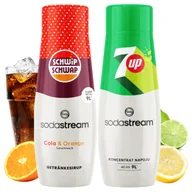 Syropy i koncentraty owocowe - Zestaw 2 Syropów Sodastream Shwip Shwap Cola Pomarańcza + 7UP Cytryna Limon - miniaturka - grafika 1