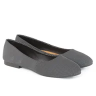 Baleriny - Baleriny damskie Sport BR06-1 czarny/biały - miniaturka - grafika 1