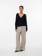 Swetry damskie - Vero Moda Kardigan w kolorze czarnym - miniaturka - grafika 1