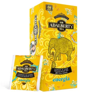Sir Adalbert's Lemon & Lime Black Tea - Energia 20szt - Herbata - miniaturka - grafika 1