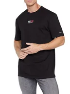 Koszulki męskie - Tommy Jeans Regular Fit T-shirt męski czarny, Rozmiar M - miniaturka - grafika 1