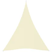 Parasole ogrodowe - vidaXL Trójkątny żagiel ogrodowy, tkanina Oxford, 3x4x4 m, kremowy vidaXL - miniaturka - grafika 1