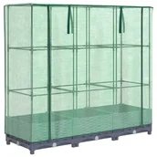 Donice - vidaXL Podwyższona donica ze szklarnią, wygląd rattanu, 120x40x123 cm - miniaturka - grafika 1