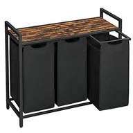 Kosze na bieliznę - Kosz Na Bieliznę, Kosz Na Pranie, Sortownik Na Bieliznę Z 3 Wysuwanymi I Wyjmowanymi Workami, 1 Półka Do Przechowywania, Pojemno - miniaturka - grafika 1