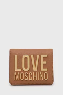 Portfele - Love Moschino portfel damski kolor brązowy - grafika 1