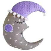 Kołdry i poduszki dla dzieci - Księżycowa przytulanka - Delikatna poduszka dla dzieci z miękką czapką. - miniaturka - grafika 1