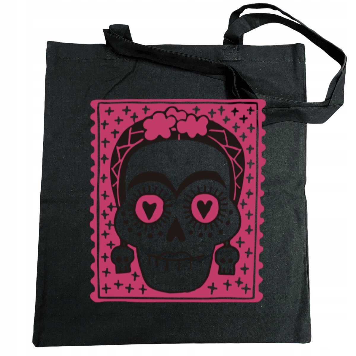 Torba na zakupy nadruk różowa CZASZKA MEKSYKAŃSKA