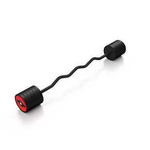 Marbo Sport Sztanga gumowana łamana 55 kg czerwona MW-SG-55-L-K5 - Sztangi - miniaturka - grafika 1