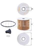 Filtry oleju - Filtr oleju Mahle OX 1077D - miniaturka - grafika 1