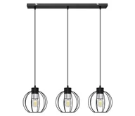 Lampy sufitowe - Żyrandol na lince STARLIGHT 3xE27/60W/230V czarny/srebrny - miniaturka - grafika 1