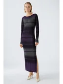 Sukienki - Oui Sukienka w kolorze szaro-fioletowym - miniaturka - grafika 1