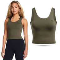 Koszulki sportowe damskie - Koszulka treningowa damska tank top Under Armour szybkoschnąca na siłownię - miniaturka - grafika 1