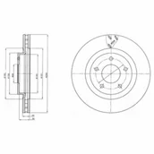 Tarcze hamulcowe - Tarcza hamulcowa DELPHI BG4246 - miniaturka - grafika 1