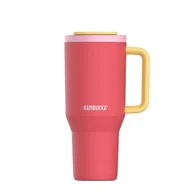 Kubki termiczne - Kubek termiczny ze słomką Kambukka RIO 950 ml - Pink Papaya - miniaturka - grafika 1