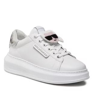 Sneakersy KARL LAGERFELD - KL62576A White Lthr W/Silver - Sneakersy damskie - miniaturka - grafika 1