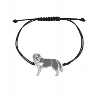 Bransoletki - Bransoletka z psem Moskiewski Pies Stróżujący Srebro925 Prezent GRAWER - miniaturka - grafika 1