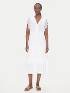 Sukienki - JDY Sukienka letnia Sara 15350748 Biały Regular Fit - miniaturka - grafika 1