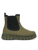 Botki damskie - Tommy Hilfiger Botki T3X5-34130-1355414 Khaki - miniaturka - grafika 1