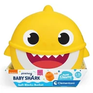 Klocki - Clementoni Wiaderko Clemmy z klockami Baby Shark GXP-767251 - miniaturka - grafika 1
