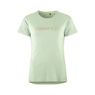 Koszulki i topy damskie - Damska Koszulka z krótkim rękawem CRAFT CORE ESSENCE LOGO TEE W 1911785-602000 – Zielony - miniaturka - grafika 1