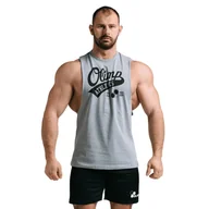 Koszulki sportowe męskie - Męska koszulka treningowa Olimp - Men Sleeveless Athletics szara-L - miniaturka - grafika 1
