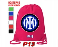 Torby szkolne - Worek Szkolny Na Wf Trening Buty Sportowy Dla Fana Inter Mediolan Kluby - miniaturka - grafika 1