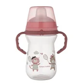 Kubki dla dzieci - Canpol babies Kubek niekapek z silikonowym ustnikiem Bonjour Paris 250ml Pink - miniaturka - grafika 1
