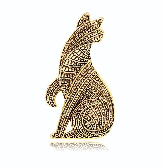 Urocze metalowa broszka z kotem perskim dla kobiet