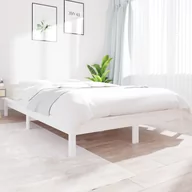 Łóżka - Lumarko Rama łóżka, biała, 180x200 cm, Super King, lite drewno sosnowe - miniaturka - grafika 1