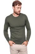 Swetry męskie - Wrangler, Sweter męski, Crew Knit Dusty Olive W85672P45, rozmiar XXL - miniaturka - grafika 1