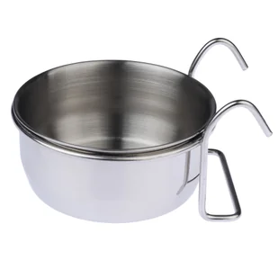 TIAKI, miska ze stali nierdzewnej do zawieszenia - 265 ml / Ø 9,5 cm - Klatki i wyposażenie dla ptaków - miniaturka - grafika 1