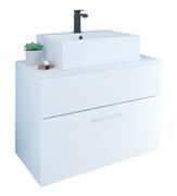 Szafki łazienkowe - Szafka pod umywalkę z blatem LUPO / TIPO LP7 biały laminat - miniaturka - grafika 1