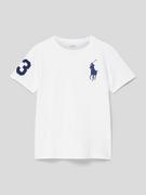 Koszulki dla chłopców - T-shirt z wyhaftowanym logo i motywem - miniaturka - grafika 1