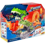 Samochody i pojazdy dla dzieci - Wyrzutnia MAGIC BOX T-Racers Mix’n Race Volcano Saurus PTRSP114IN20 - miniaturka - grafika 1
