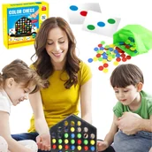 Zabawki interaktywne dla dzieci - GRA ZRĘCZNOŚCIOWA LOGICZNA NAUKA KOLOROWE SZACHY - miniaturka - grafika 1