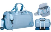 Torby podróżne - Peterson torba sportowa na siłownię podróżna trening turystyczna duża pojemna z uchwytami błękitna - miniaturka - grafika 1