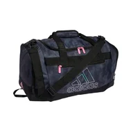 Torby sportowe - adidas Unisex-Adult Defender Iv mała torba sportowa, Stone Wash Carbon/Bliss Pink/Snowglobe, Rozmiar Uniwersalny - miniaturka - grafika 1