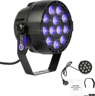 LIGHT4ME REFLEKTOR SCENICZNY IMPREZOWY ULTRAFIOLETOWY DISCO PAR 12x1W UV LED V2 - Oświetlenie akwarium - miniaturka - grafika 1