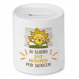 Skarbonka dla Klaudii na Urodziny Idealny Prezent z Nadrukiem ze Zdjęciem + Opakowanie na prezent (wzór 01) - Skarbonki - miniaturka - grafika 1