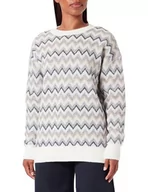 Swetry damskie - aleva Damski sweter z dzianiny 15525117-AL04, wełna biała wielokolorowa, XS/S, Wełna biała, wielokolorowa, XS-S - miniaturka - grafika 1