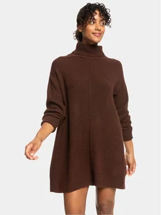 Roxy Sukienka dzianinowa Hawaiian Summer Ktdr ERJKD03450 Brązowy Regular Fit - Sukienki - miniaturka - grafika 1