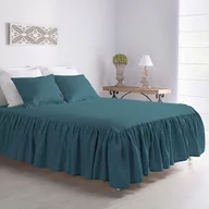 Narzuty - Narzuta na łóżko 160x200 frilly emerald - miniaturka - grafika 1