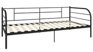Łóżka - Czarne metalowe łózko 90x200 cm L7-T87 - miniaturka - grafika 1