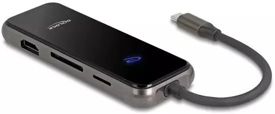 Stacja/replikator Delock USB Type-C Dockingstation 4K - HDMI / USB Hub / SD - Micro SD Slot / PD 3.0 85 W Powierzchnia ze szkła hartowanego 92001